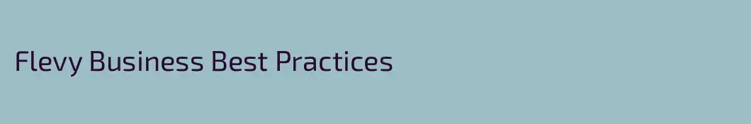 Flevy Business Best Practices